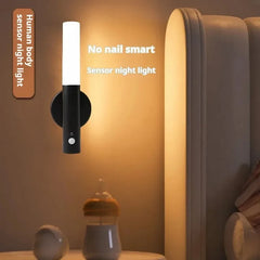 Motion sensing night light, magnetic wall light, USB charging LED light, suitable for corridors and stairs, Christmas gift