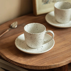 Korean Style Retro Afternoon Tea Cup Household Daily Breakfast Set Cup Saucer Simple Restaurant High Quality Plates