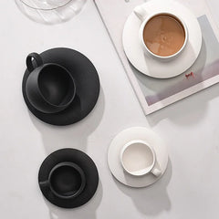 110/280ML Retro Coffee Cup and Saucer Burnt Stone Pattern Ceramic Mug Exquisite Afternoon Tea Cup Water Cups Gift Cup and Saucer