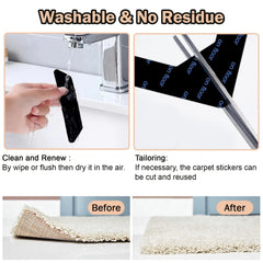 4/8pcs Strong Self Adhesive Fastener Dots Stickers Adhesive Hook Loop Tape For Bed Sheet Sofa Mat Carpet Anti Slip Mat Pads