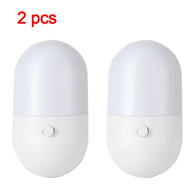 Bedside Lamp LED Mini Night Light EU US Plug Eye Protection Night Light Kids Gift Use For Bedroom Living Room Baby Feeding